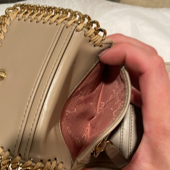 AUTHENTIC STELLA McCARTNEY COMPACT BEIGE FALABELLA POLYESTER WALLET - Picture 8 of 9
